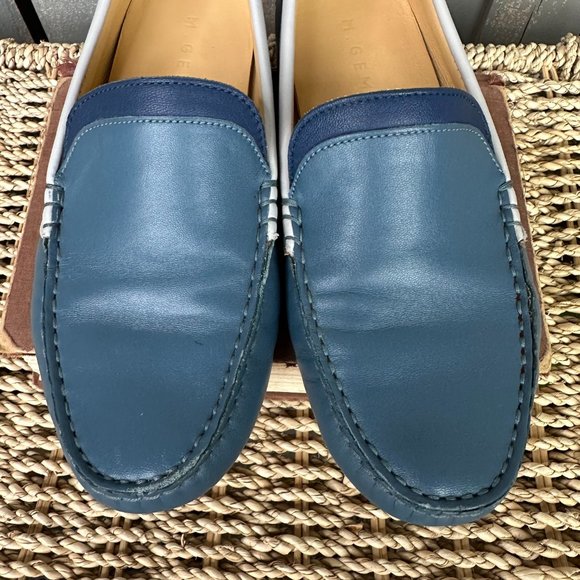 M. Gemi The Felize Due Leather Moccasin Blue IT 38, US 7 1/2 - Picture 7 of 16
